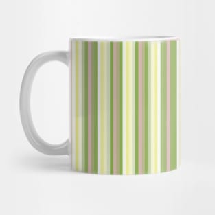 Pretty Summer Fresh Vertical Stripes in Soft Pink, Green, & Yellow Pastel Colors Mug